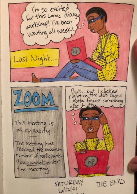 An example of one of my comic diary pages